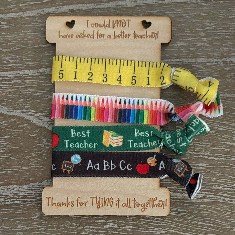 School theme hair ties